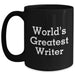 Funny Writer Gifts, Inspirational Quote Black Coffee Mug, Gifts from Men to Writer, Father's Day Unique Gifts - Main