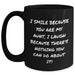Aunt Gifts from Family - I Smile Because You Are My Aunt, Funny Black Coffee Mug - Father's Day Unique Gifts for Men - Main