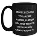 Funny Auntie Gifts from Women, Gifts for Auntie, Black Coffee Mug, I Smile Because You Are My Auntie, I Laugh Because There's Nothing You Can Do About It!, Graduation Unique Gifts - Main