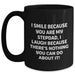 Funny Stepdad Gifts - I Smile Because You Are My Stepdad, Black Coffee Mug for Father's Day, Gifts from Friends and Family - Main