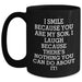 Funny Son Gifts, I Smile Because You Are My Son, Black Coffee Mugs for Him, Dad's Day Unique Gifts from Men to Son - Main