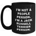 Funny Jack Russell Terrier Dog Gifts - 'I'm Not A People Person. I'm A Jack Russell Terrier Person.' Black Coffee Mug For Men, Friends, Family - Father's Day Unique Gifts from Men, Coworkers - Main