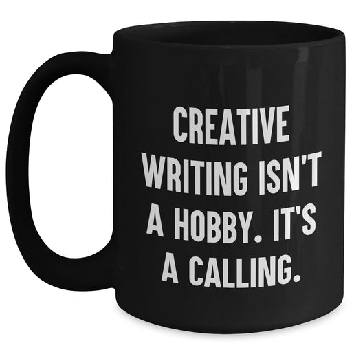 Creative Writing Quotes Gifts for Her, Funny Quote Mama's Calling, Black Coffee Mug, 11oz or 15oz, Microwave and Dishwasher Safe, Gifts from Family for Mother's Day - Main