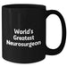 Funny World's Greatest Neurosurgeon Black Coffee Mug Gifts from Men to Neurosurgeon on Father's Day - Additional
