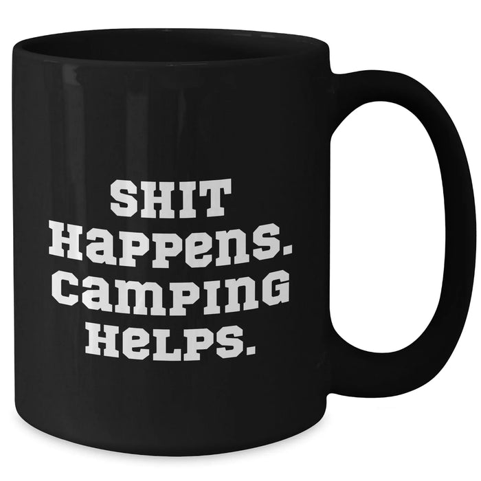 Camping Humor Funny Gifts from Men to Camping Enthusiasts for Father's Day Unique Black Coffee Mug - Additional