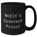 Funny World's Greatest Priest Black Coffee Mugs Gifts from Men for Priest Father's Day Unique Gifts - Additional