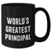Funny World's Greatest Principal Black Coffee Mug, Gifts from Men, Perfect for Father's Day, Black 11oz or 15oz Ceramic Mug - Additional