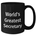 Funny World's Greatest Secretary Black Coffee Mug Gifts for Men from Family on Father's Day - Additional