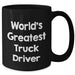 Funny Truck Driver Gifts from Men to World's Greatest Truck Drivers, Black Coffee Mug for Father's Day - Additional
