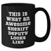 Funny Sheriff Deputy Gifts, This Is What Awesome Looks Like Black Coffee Mug for Dad, Father's Day Unique Gifts from Men to Sheriff Deputy Friends - Additional