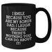 Funny Bonus Dad Gifts from Men - I Smile Because You Are My Bonus Dad, I Laugh Because There's Nothing You Can Do About It! Unique Black Coffee Mug for Father's Day - Additional