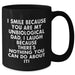 Funny Unbiological Dad Gifts, I Smile Because You Are My Unbiological Dad, Gifts from Friends for Unbiological Dad, Black Coffee Mug for Father's Day Unique Gifts - Additional
