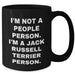 Funny Jack Russell Terrier Dog Gifts - 'I'm Not A People Person. I'm A Jack Russell Terrier Person.' Black Coffee Mug For Men, Friends, Family - Father's Day Unique Gifts from Men, Coworkers - Additional