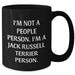 Funny Jack Russell Terrier Dog Gifts for Men, 'I'm Not A People Person. I'm A Jack Russell Terrier Person.' Black Coffee Mug for Father's Day from Friends - Additional