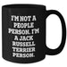Funny Jack Russell Terrier Dog Gifts for Men - I'm Not A People Person. I'm A Jack Russell Terrier Person. Black Coffee Mug, Father's Day Unique Gifts from Family to Friends - Additional
