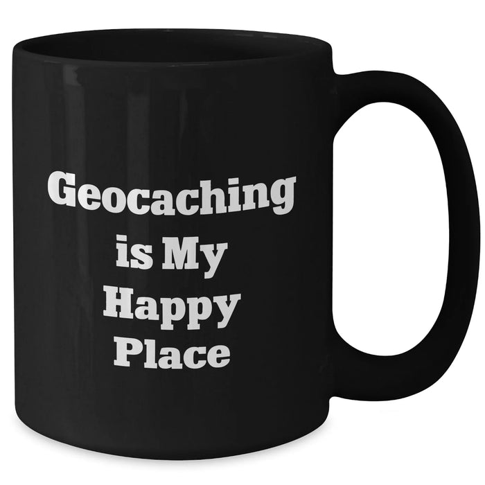 Geocaching Enthusiasts Gifts from Family to Friends, Inspirational Black Coffee Mug - Additional