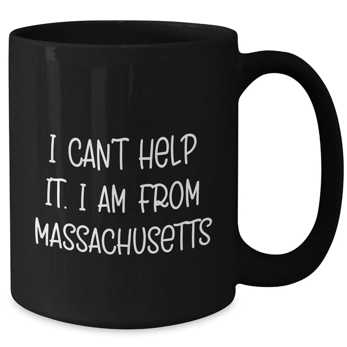 Funny Massachusetts Quotes Gifts for Men from Massachusetts, Black Coffee Mug, Graduation Unique Gifts - Additional