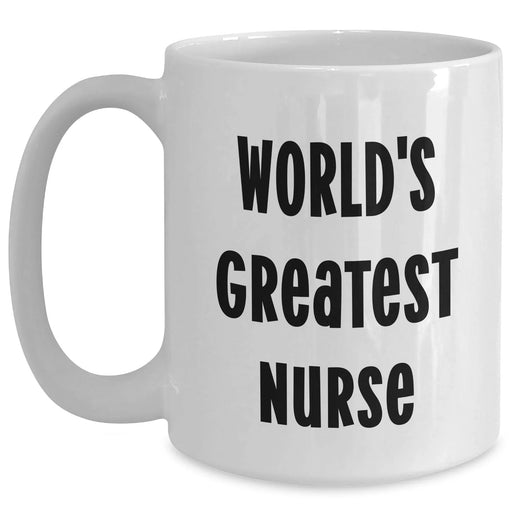 Funny World's Greatest Nurse Gifts for Nurses on Mother's Day, White Coffee Mug from Family - Main