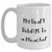 Funny Preacher Gifts, 'My Heart Belongs To A Preacher' White Coffee Mug, Unique Mother's Day Unique Gifts from Men, Women, Friends, Coworkers, Family - Main