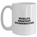 Funny Underwriter White Coffee Mugs Gifts for Underwriters from Friends on Father's Day - 'World's Greatest Underwriter' - Main