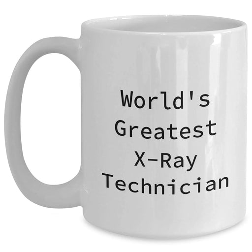 Funny X-Ray Technician Gifts from Men for World's Greatest Dad on Father's Day - White Coffee Mug - Main
