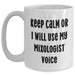 Funny Mixologist Gifts for Men - 'Keep Calm Or I Will Use My Mixologist Voice' White Coffee Mug, Perfect for Father's Day - Main
