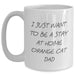 Funny Orange Cat Dad Gifts - I Just Want To Be A Stay At Home Orange Cat Dad White Coffee Mug, Father's Day Unique Gifts from Friends - Main