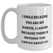 Funny Auntie Gifts, I Smile Because You Are My Auntie, I Laugh Because There's Nothing You Can Do About It! - White Coffee Mug Gifts from Men to Auntie for Graduation - Main