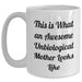 Awesome Unbiological Mother Gifts from Men, Funny White Coffee Mug for Her, This Is What An Awesome Unbiological Mother Looks Like - Unique Father's Day Unique Gifts for Her, Gifts from Family - Main
