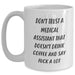 Funny Medical Assistant Gifts from Friends, White Coffee Mug for Graduation, 'Don't Trust A Medical Assistant That Doesn't Drink Coffee And Say F--k A Lot' Quote - Main