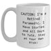Funny Rescue Worker Gifts for Men from Retired Rescue Workers - Stay At Your Own Risk! White Coffee Mugs, Perfect Graduation Gifts for Rescue Worker Friends - Main