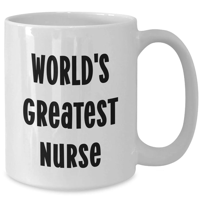 Funny World's Greatest Nurse Gifts for Nurses on Mother's Day, White Coffee Mug from Family - Additional