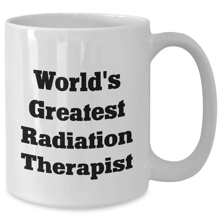 Funny Radiation Therapist Gifts from Friends, World's Greatest Radiation Therapist White Coffee Mug for Father's Day, Unique Gifts for Radiation Therapist Men - Additional