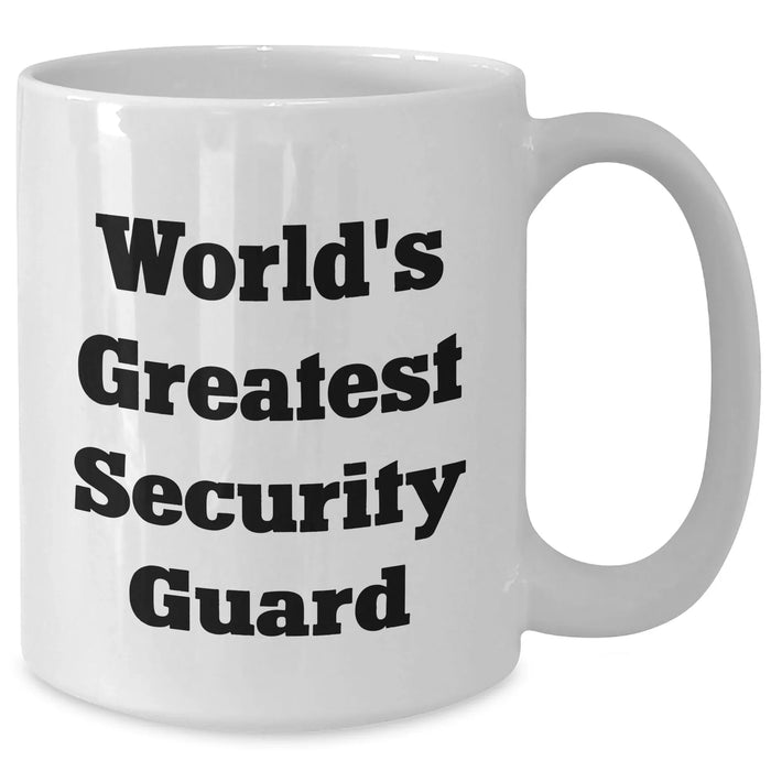Funny Security Guard Gifts from Men to Security Guard, World's Greatest White Coffee Mug for Father's Day - Additional