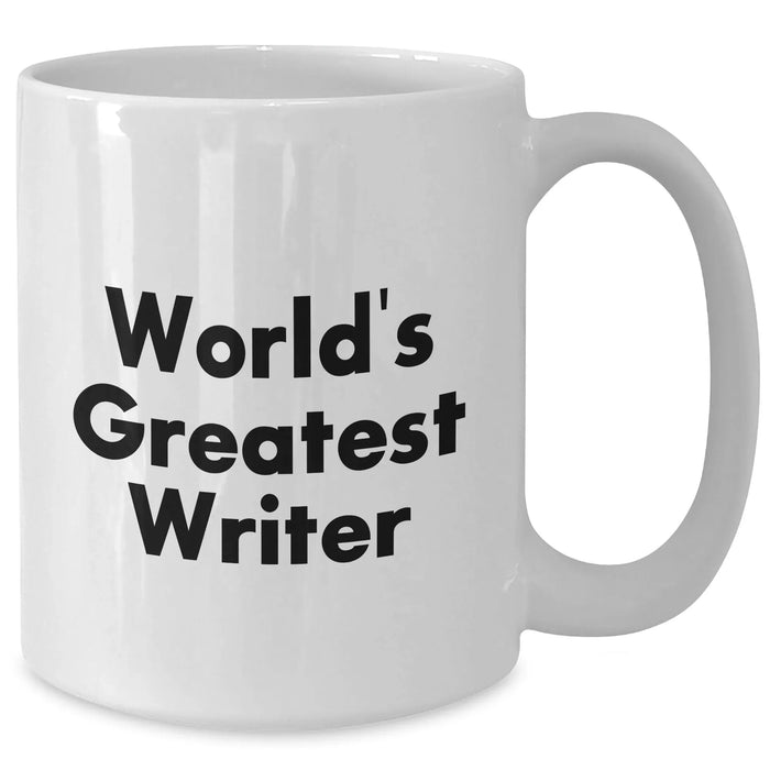Funny Quote World's Greatest Writer Gifts for Men White Coffee Mug, Father's Day Unique Gifts from Family - Additional