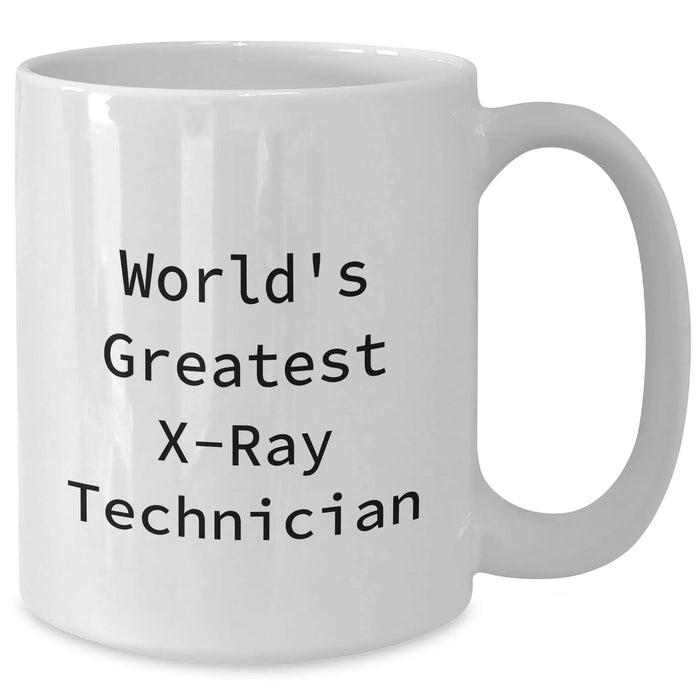 Funny X-Ray Technician Gifts from Men for World's Greatest Dad on Father's Day - White Coffee Mug - Additional