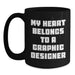 Funny Quote Graphic Designer Gifts from Men to Women Black Coffee Mugs - Unique Valentine's Presents for Graphic Designer Lover - Main