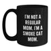 Christmas Smoke Cat Funny Gifts for Smoke Cat Lovers Black Coffee Mug from Friends - Main