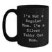 Funny Silver Tabby Cat Mom Gifts for Friends, Gifts from Family, Unique Christmas Unique Gifts for Silver Tabby Cat Lovers, Black Coffee Mug - Main