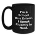 Funny School Bus Driver Christmas Unique Gifts for Him - School Bus Driver Inspirational Quote on Black Coffee Mug from Men - Main