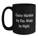 Game Warden Ninja Coffee Mug Gifts from Friends, Birthday Unique Gifts for Game Wardens - Main