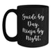 A Guide Enthusiast's Christmas Unique Gift Ideas Funny Black Coffee Mug Guide By Day. Ninja By Night. - Main