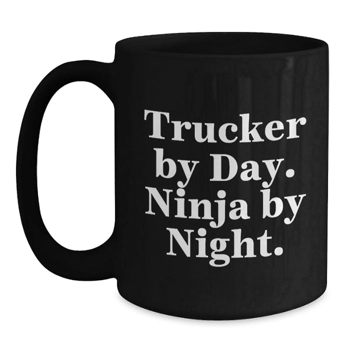 Funny Trucker Gifts for Men, Trucker By Day. Ninja By Night. Christmas Unique Gifts from Friends - Main