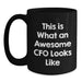 Funny CFO Gifts for Men - This Is What An Awesome Cfo Looks Like Black Coffee Mug, Gifts from Friends to CFO - Main