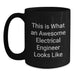 Funny Electrical Engineer Gifts, Birthday Unique Gifts from Friends to Electrical Engineer, Black Coffee Mug This Is What An Awesome Electrical Engineer Looks Like - Main