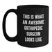 Funny Orthopedic Surgeon Gifts for Men - This Is What An Awesome Orthopedic Surgeon Looks Like, Black Coffee Mug, Birthday Unique Gifts from Family, Friends, Coworkers - Main