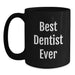 Funny Quotes for Dentists Black Coffee Mug Gifts from Family to Dentist Friends at Christmas - Main