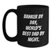 Banker By Day, Funny Black Coffee Mug for Birthday Unique Gifts from Dad, Gifts for Banker - Main