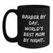 Barber Gifts for Men, Funny Quote, Black Coffee Mug, Graduation Unique Gifts from Mom, Gifts for Barber - Main