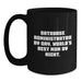 Database Administrator Gifts - Funny Quote Black Coffee Mug, Perfect for World's Best Mom by Night, Christmas Unique Gifts from Family to Database Administrator - Main